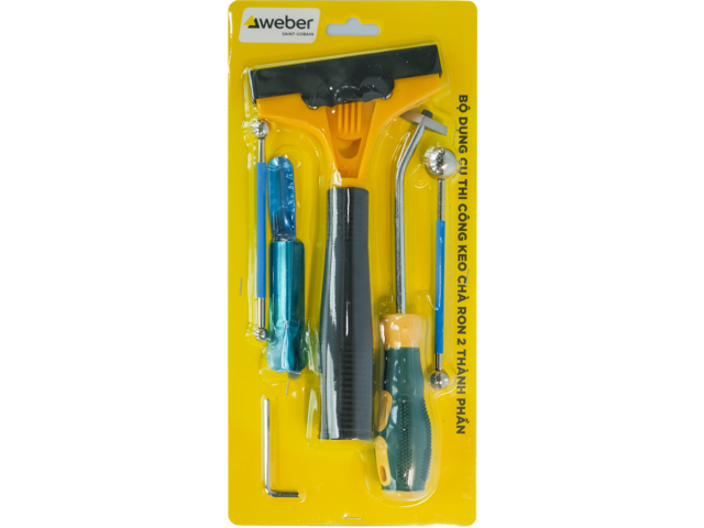 Bộ dụng cụ thi công keo chà ron 2 thành phần Weber