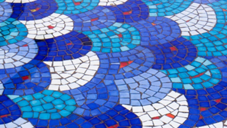 chà ron gạch mosaic