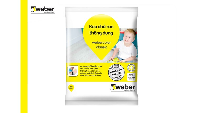 Keo chà ron, (keo chà ron gạch), bột chà ron weber chính hãng - webercolor classic