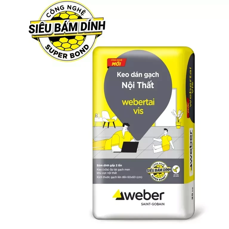 Giá keo dán gạch Webertai vis