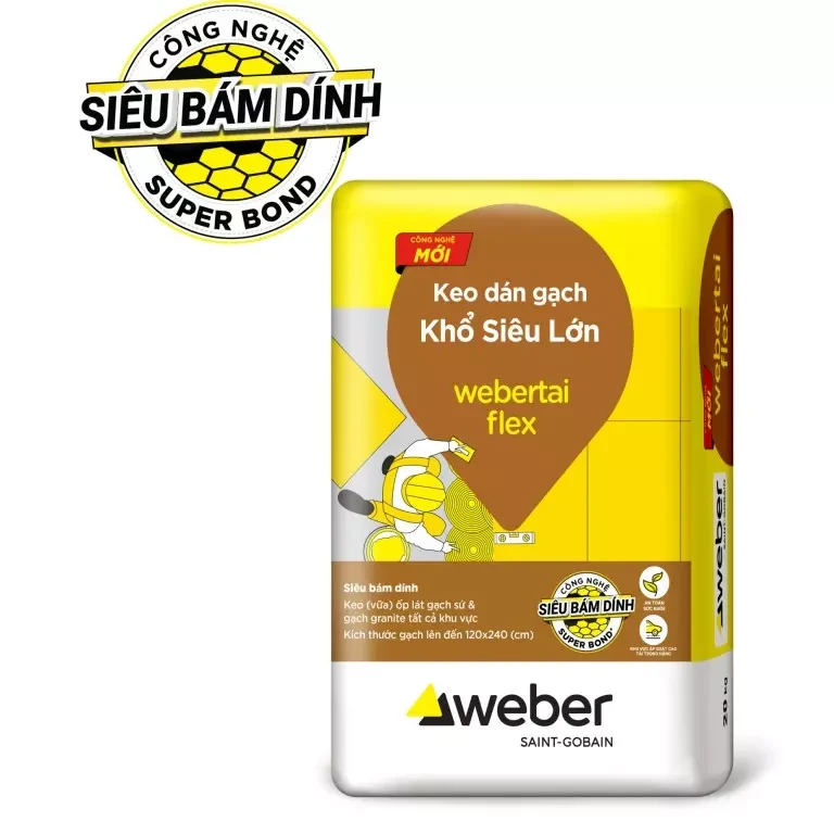 Webertai flex Giá keo dán gạch Webertai flex